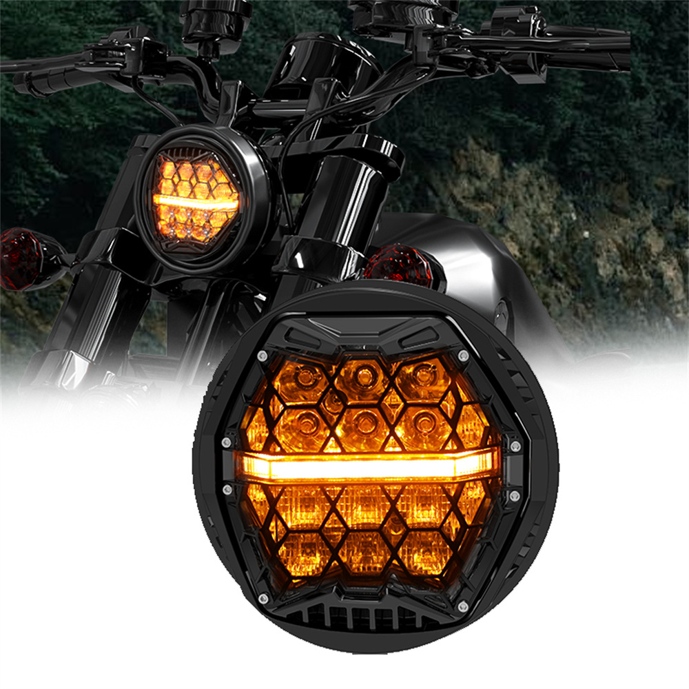 Universal Motorcycle Led Headlight Projector - Reflektor LED okrągły 5,75 cala E24
