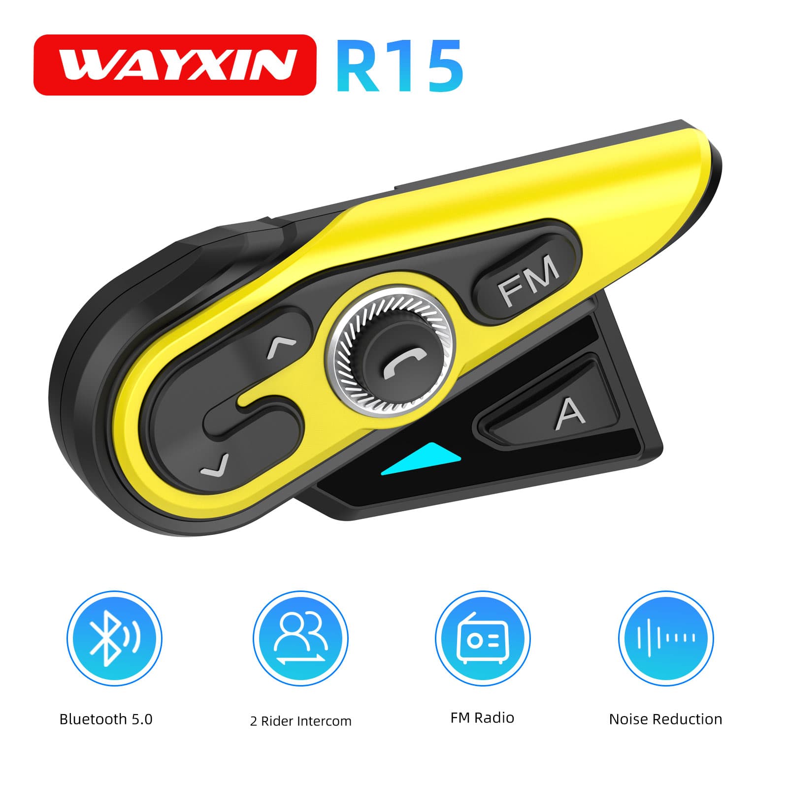 Universal Motorcycle Helmet Intercom Headset - WAYXIN R15 Motocyklowy Interkom do Kasku,