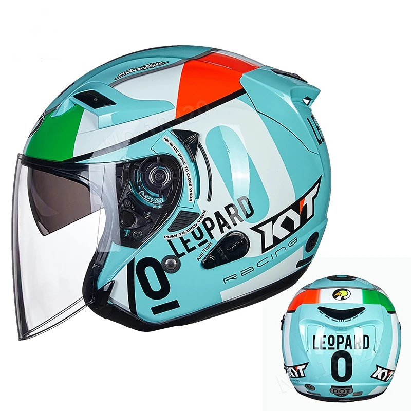 Vintage Open Face Retro Helmet - Kask motocyklowy KYT klasyczny kask z