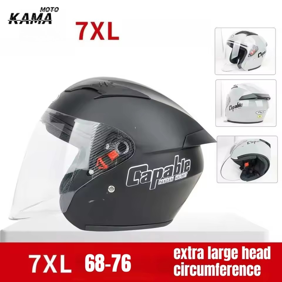 Dual Visor Motorcycle Racing Helmet - Duży kask motocyklowy męski, rozmiar XL