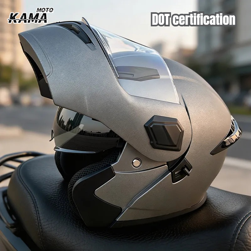 Modular Flip Up Motorcycle Helmet Dot Approved - Kask motocyklowy modułowy z podnoszonymi wizjerami,