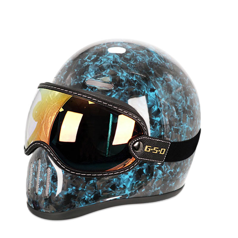 Nowy kask pełnotwarzowy z włók – Carbon Fiber Lightweight Motorcycle Helmet recenzja i cena