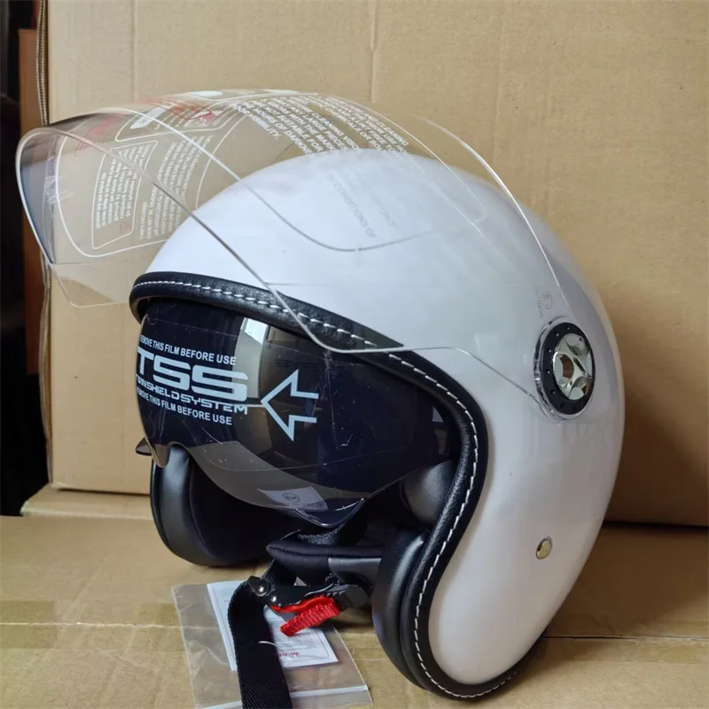 Kask motocyklowy vintage TT&CO – Vintage Open Face Retro Helmet recenzja i cena