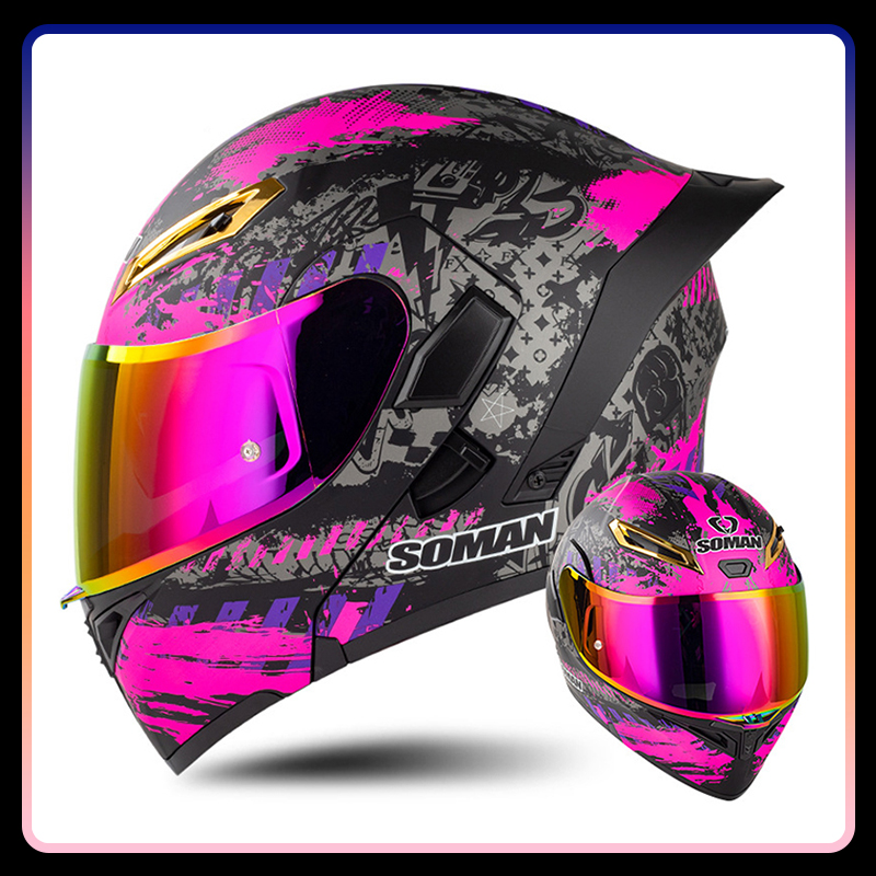 Kask motocyklowy uniwersalny F – Dual Visor Motorcycle Racing Helmet recenzja i cena