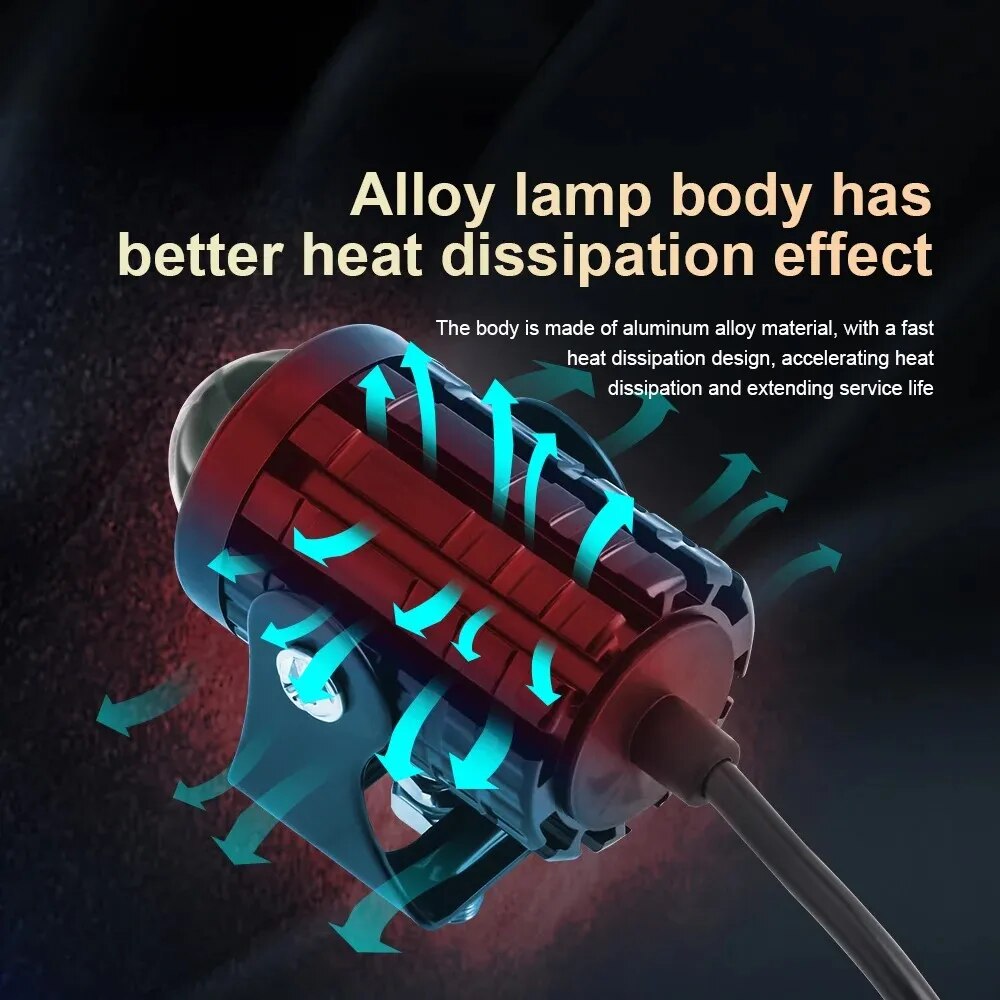 1/2 sztuk uniwersalny reflekto – Universal Motorcycle Led Headlight Projector recenzja i cena