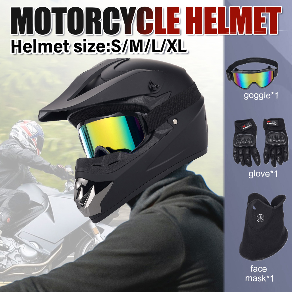 Czteroczęściowy zestaw kasku m – Off Road Motocross Helmet Goggles Set recenzja i cena