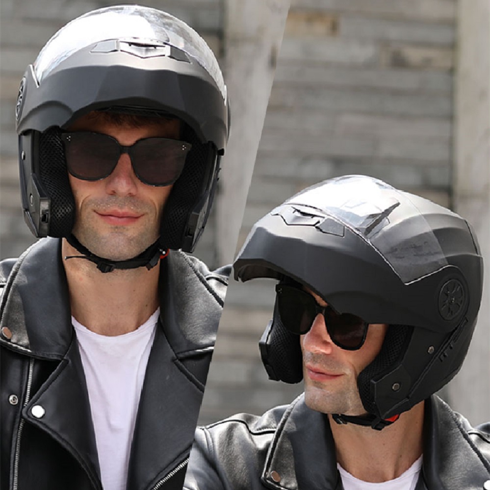Męskie kaski motocyklowe Bluet – Full Face Motorcycle Helmet With Bluetooth recenzja i cena