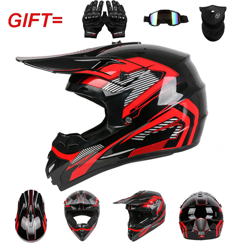 Kask motocyklowy terenowy inte – Off Road Motocross Helmet Goggles Set recenzja i cena