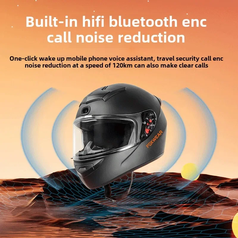 Kask motocyklowy AI Intelligen – Full Face Motorcycle Helmet With Bluetooth recenzja i cena