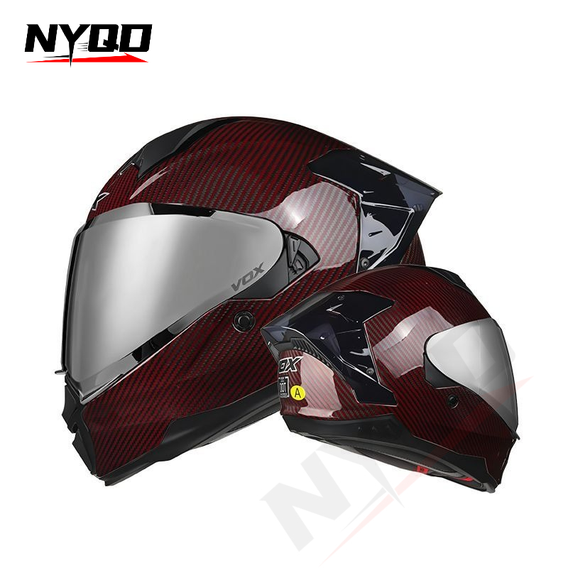 Kask motocyklowy integralny z  – Dual Visor Motorcycle Racing Helmet recenzja i cena