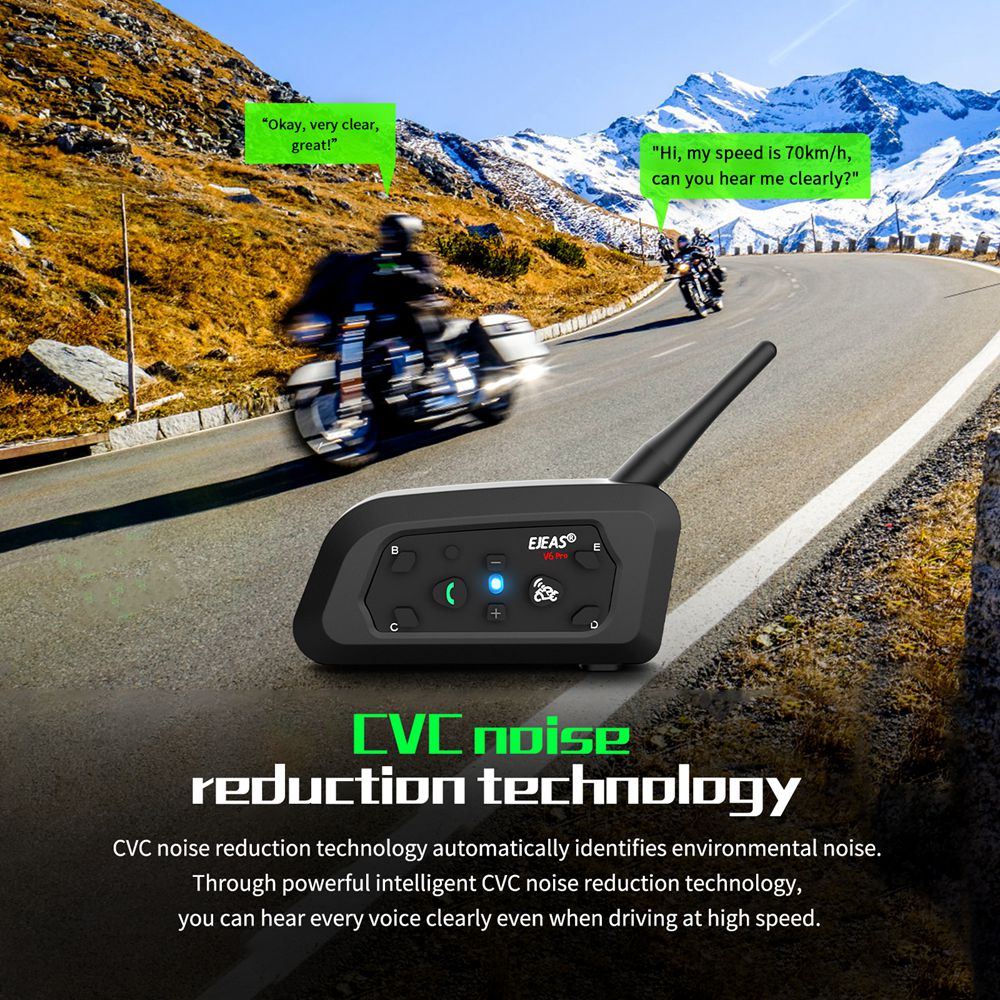 EJEAS V6 PRO + zestaw słuchawk – Universal Motorcycle Helmet Intercom Headset recenzja i cena