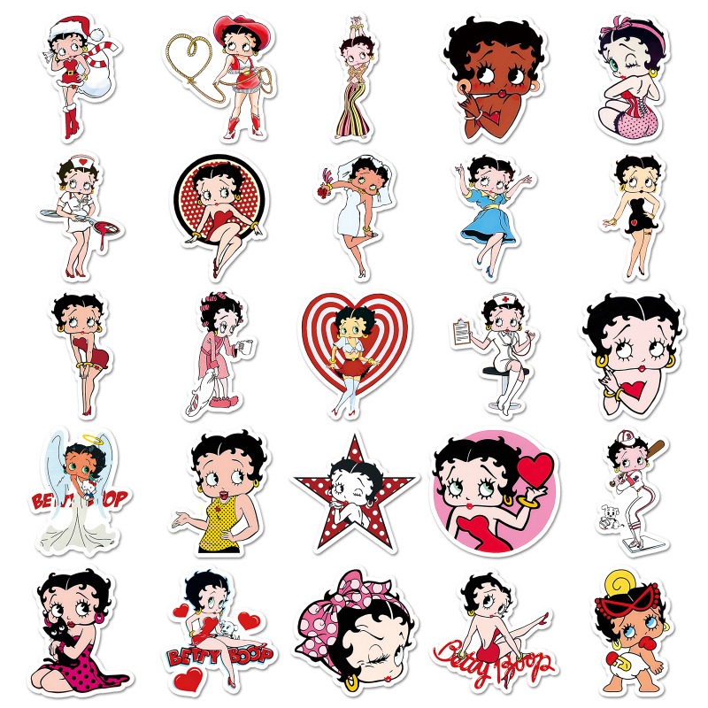 Naklejki Betty Boop, 50 sztuk, – Atv Parts recenzja i cena